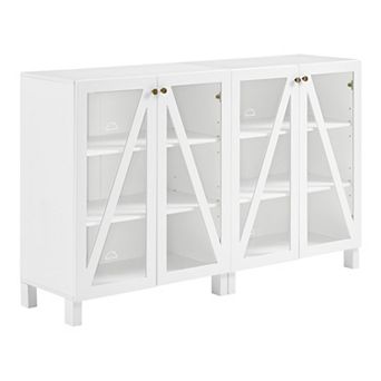 Crosley Cassai 2 pc Media Sideboard Cabinet Set