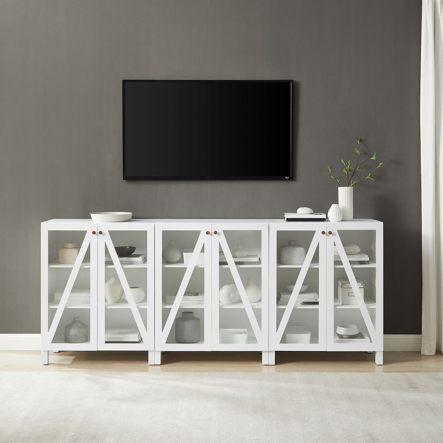 Crosley Cassai Media Sideboard Cabinet