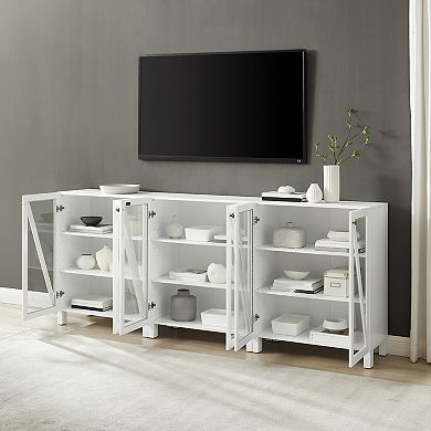 Crosley Cassai 3-piece Media Sideboard Cabinet Set