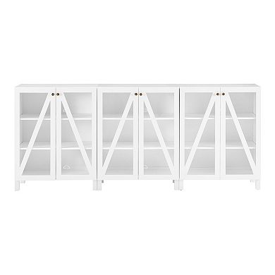 Crosley Cassai 3-piece Media Sideboard Cabinet Set