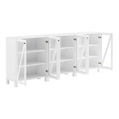 Crosley Cassai 3-piece Media Sideboard Cabinet Set
