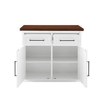 Crosley Bartlett Wood Top Kitchen Island