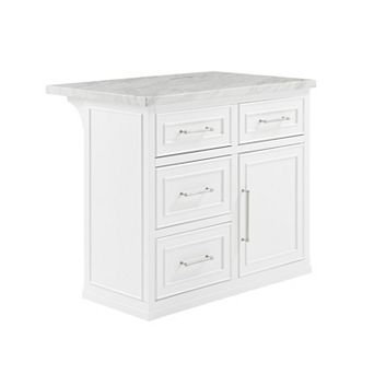 Crosley Cutler Faux Marble Top Kitchen Island
