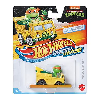 Mattel Hot Wheels TMNT Michaelangelo RacerVerse Die-Cast Vehicle & Driver Toy