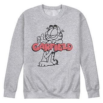 Men's Garfield Logo Thumbs Up Fleece Sweatshirt