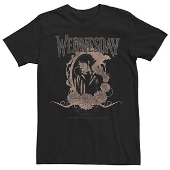 Juniors' Wednesday Noveau Portrait Boyfriend Graphic Tee