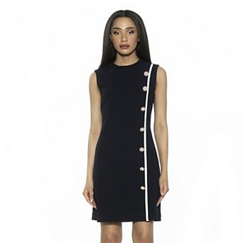 Women's ALEXIA ADMOR Armani Button Down Sleeveless Shift Dress