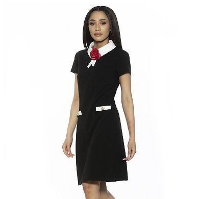 Women's ALEXIA ADMOR Sandra Collared Cap Sleeve Shift Dress