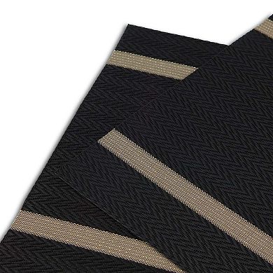 Dainty Home Annandale Woven Vinyl Reversible Rectangular Placemat Set Of 6