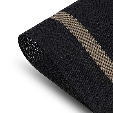 Dainty Home Annandale Woven Vinyl Reversible Rectangular Placemat Set Of 6