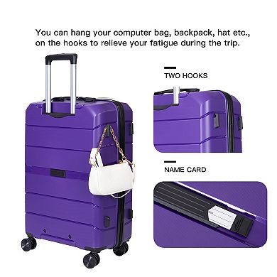 Hardshell Suitcase Pp Luggage Sets Lightweight Durable Suitcase(20/24/28)