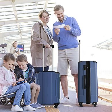 Merax Hardshell Luggage Sets 3 Pcs Spinner Suitcase with TSA Lock