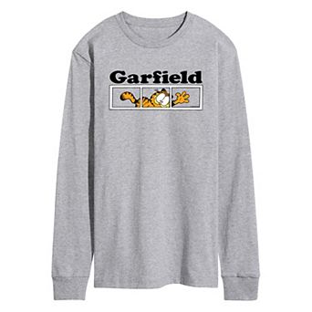 Men's Garfield Panel Logo Long Sleeve Graphic Tee
