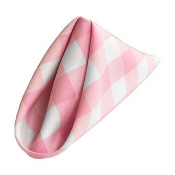 Pack Of 10 Gingham Checkered Napkins 18 By 18-inch