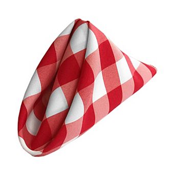 Pack Of 10 Gingham Checkered Napkins 18 By 18-inch