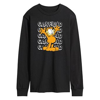 Men's Garfield Repeated Long Sleeve Graphic Tee