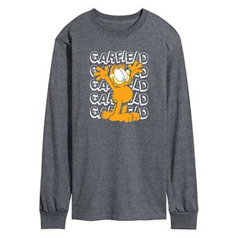 Men's Garfield Repeated Long Sleeve Graphic Tee
