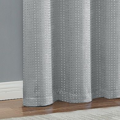 Dainty Home Times Square 2-pack Blackout Textured Basketweave Grommet Window Panels