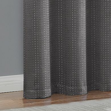 Dainty Home Times Square 2-pack Blackout Textured Basketweave Grommet Window Panels