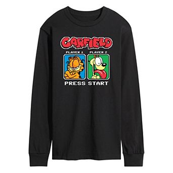 Men's Garfield Odie Game On Long Sleeve Graphic Tee