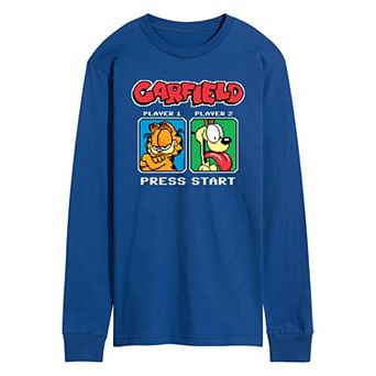 Men's Garfield Odie Game On Long Sleeve Graphic Tee