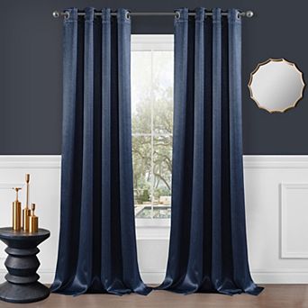 Dainty Home Brookville Textured 100% Blackout Thermal Insulated Grommet Single Curtain Panel