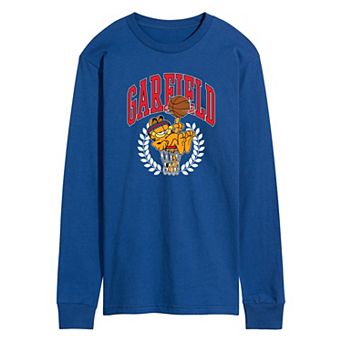 Men's Garfield Basketball Long Sleeve Graphic Tee