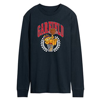 Men's Garfield Basketball Long Sleeve Graphic Tee