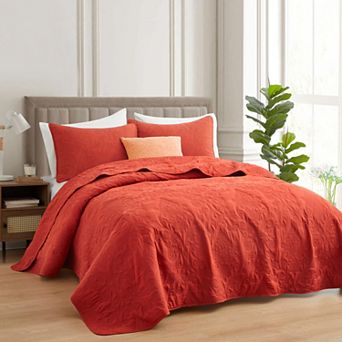 Unikome 3 pc Microfiber Reversible Quilt Set with Shams