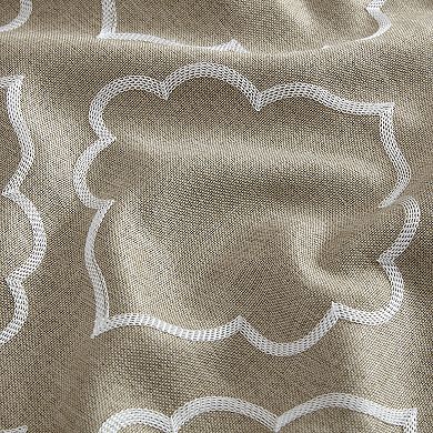 Elrene Home Fashions Valian Lattice Embroidered Blackout Window Curtain Panel Set Of 2