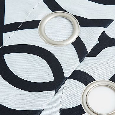 Dainty Home Trellis 100% Blackout Thermal Insulated Grommet Single Curtain Panel