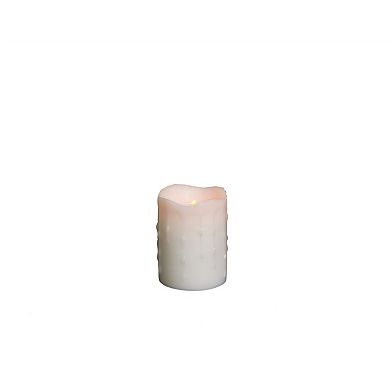 LED Dripping Wax Pillar Candles with Remote (Set of 4)