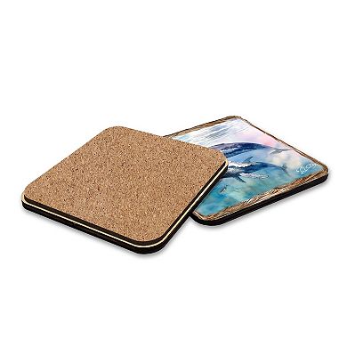 Humpback Whale Wooden Cork Placemat And Coasters Gift Set Of 7