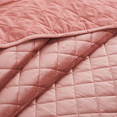 Unikome 3 Piece Velet Quilted Reversible Quilt Set with Shams