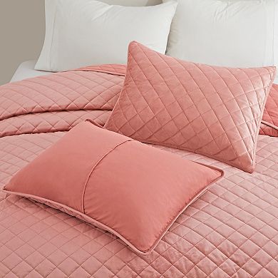 Unikome 3 Piece Velet Quilted Reversible Quilt Set with Shams
