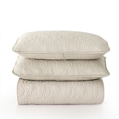 Unikome 3 Piece Microfiber Reversible Quilt Set with Shams