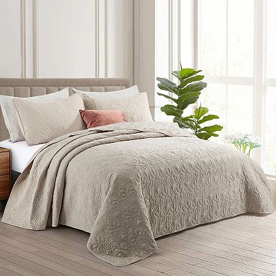 Unikome 3 Piece Microfiber Reversible Quilt Set with Shams