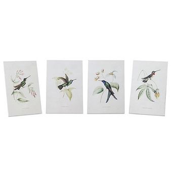 Tabletop Encyclopedia Hummingbird Print (set Of 4)