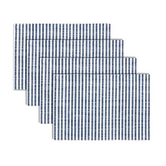 Blue And White Striped Dining Placemat (set Of 4)