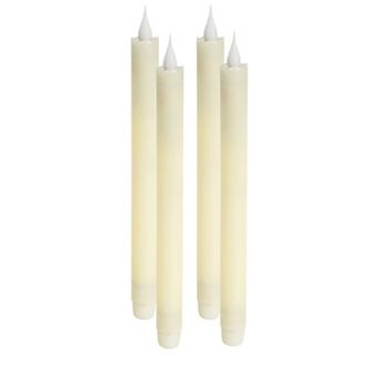 LED Wax Taper Candle with Moving Flame (Set of 4)
