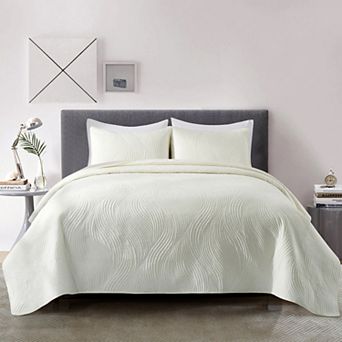 Unikome 3 pc Microfiber Reversible Quilt Set with Shams