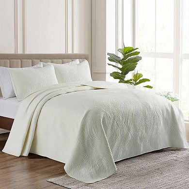 Unikome 3 Piece Microfiber Reversible Quilt Set with Shams