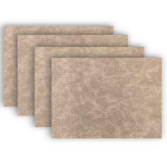 Dainty Home Sorento Faux Leather Reversible 2 Pattern Rectangular Placemat Set Of 4