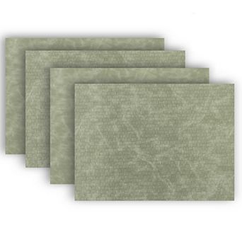 Dainty Home Sorento Faux Leather Reversible 2 Pattern Rectangular Placemat Set Of 4