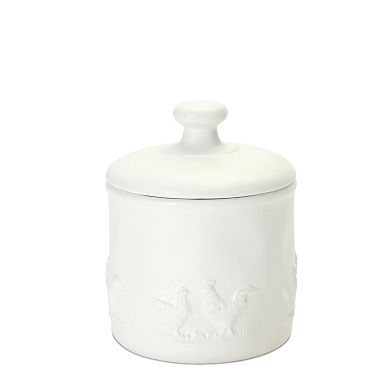 Ceramic Farm Animal Canister (set Of 2)