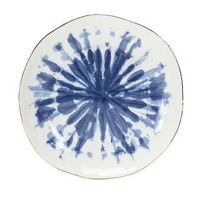 Coastal Tie-dye Design Ceramic Plate (set of 4)