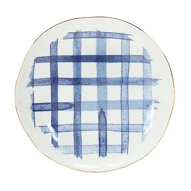 Coastal Tie-dye Design Ceramic Plate (set of 4)