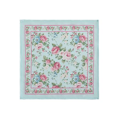 Vintage Floral Garden Napkins, 17"x17", Set Of 4