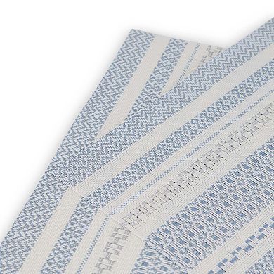 Dainty Home Maya Woven Vinyl Reversible Rectangular Placemat Set Of 6