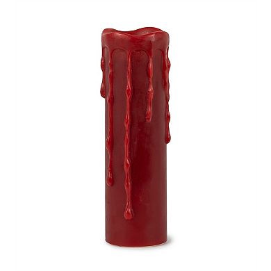Red LED Dripping Wax Designer Candle with Remote (Set of 2)